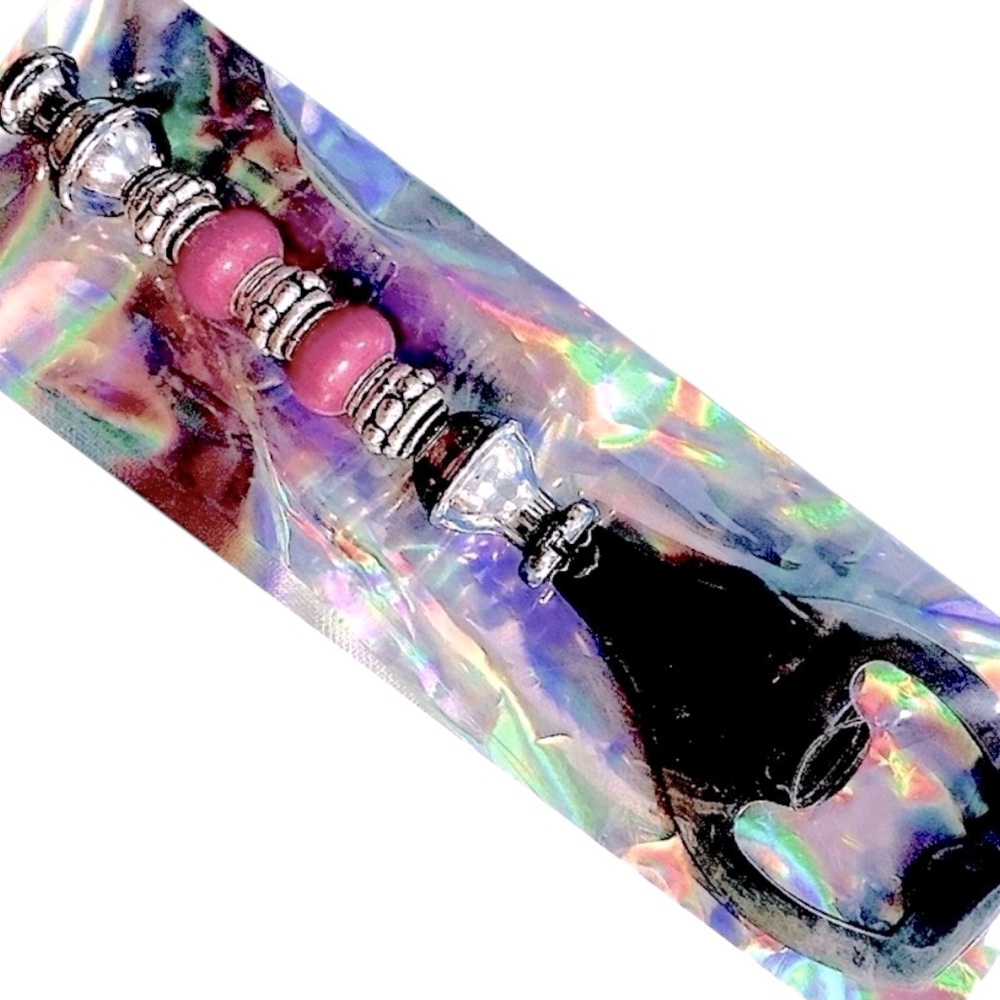 Bottle Opener Pink and Silver
